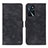 Leather Case Stands Flip Cover Holder N03P for Oppo A16 Black