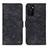 Leather Case Stands Flip Cover Holder N03P for Oppo A55S 5G Black