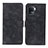 Leather Case Stands Flip Cover Holder N03P for Oppo Reno5 Lite Black