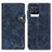 Leather Case Stands Flip Cover Holder N03P for Realme 8 4G Blue