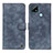 Leather Case Stands Flip Cover Holder N03P for Realme C21 Blue