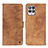 Leather Case Stands Flip Cover Holder N03P for Realme Narzo 50 4G Brown