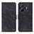 Leather Case Stands Flip Cover Holder N03P for Vivo T1 Pro 5G Black