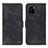 Leather Case Stands Flip Cover Holder N03P for Vivo Y10 Black