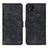 Leather Case Stands Flip Cover Holder N03P for Xiaomi POCO C3 Black