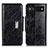 Leather Case Stands Flip Cover Holder N04P for Google Pixel 7a 5G Black