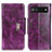 Leather Case Stands Flip Cover Holder N04P for Google Pixel 7a 5G Purple