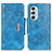 Leather Case Stands Flip Cover Holder N04P for Motorola Moto Edge Plus (2022) 5G Sky Blue