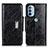 Leather Case Stands Flip Cover Holder N04P for Motorola Moto G31