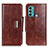 Leather Case Stands Flip Cover Holder N04P for Motorola Moto G40 Fusion