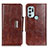 Leather Case Stands Flip Cover Holder N04P for Motorola Moto G60s