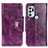 Leather Case Stands Flip Cover Holder N04P for Motorola Moto G60s Purple