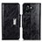 Leather Case Stands Flip Cover Holder N04P for OnePlus 10R 5G Black