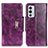 Leather Case Stands Flip Cover Holder N04P for OnePlus 9RT 5G Purple