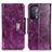 Leather Case Stands Flip Cover Holder N04P for OnePlus Nord N200 5G Purple