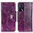 Leather Case Stands Flip Cover Holder N04P for Oppo A16 Purple