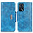 Leather Case Stands Flip Cover Holder N04P for Oppo A16 Sky Blue