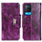 Leather Case Stands Flip Cover Holder N04P for Oppo A54 4G Purple