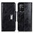 Leather Case Stands Flip Cover Holder N04P for Oppo A94 5G Black