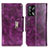 Leather Case Stands Flip Cover Holder N04P for Oppo F19 Purple