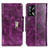 Leather Case Stands Flip Cover Holder N04P for Oppo F19s Purple