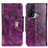 Leather Case Stands Flip Cover Holder N04P for Oppo Reno5 A Purple