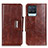 Leather Case Stands Flip Cover Holder N04P for Realme 8 4G