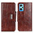 Leather Case Stands Flip Cover Holder N04P for Realme GT Neo 3T 5G Brown