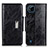 Leather Case Stands Flip Cover Holder N04P for Realme Narzo 50i Black