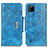 Leather Case Stands Flip Cover Holder N04P for Realme Narzo 50i Sky Blue