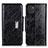 Leather Case Stands Flip Cover Holder N04P for Samsung Galaxy A03 Black