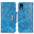 Leather Case Stands Flip Cover Holder N04P for Samsung Galaxy A03 Core Sky Blue