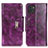 Leather Case Stands Flip Cover Holder N04P for Samsung Galaxy A03 Purple