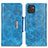 Leather Case Stands Flip Cover Holder N04P for Samsung Galaxy A03 Sky Blue