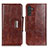 Leather Case Stands Flip Cover Holder N04P for Samsung Galaxy A04s Brown