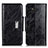 Leather Case Stands Flip Cover Holder N04P for Samsung Galaxy A13 4G Black