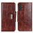 Leather Case Stands Flip Cover Holder N04P for Samsung Galaxy A13 5G Brown