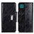 Leather Case Stands Flip Cover Holder N04P for Samsung Galaxy A22 5G Black