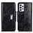 Leather Case Stands Flip Cover Holder N04P for Samsung Galaxy A73 5G Black