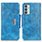 Leather Case Stands Flip Cover Holder N04P for Samsung Galaxy F23 5G Sky Blue