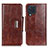 Leather Case Stands Flip Cover Holder N04P for Samsung Galaxy M32 4G