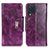 Leather Case Stands Flip Cover Holder N04P for Samsung Galaxy M32 4G Purple