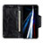 Leather Case Stands Flip Cover Holder N04P for Samsung Galaxy S21 Ultra 5G