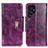Leather Case Stands Flip Cover Holder N04P for Samsung Galaxy S21 Ultra 5G Purple