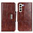 Leather Case Stands Flip Cover Holder N04P for Samsung Galaxy S24 5G