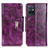 Leather Case Stands Flip Cover Holder N04P for Vivo iQOO Z6 5G Purple