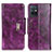 Leather Case Stands Flip Cover Holder N04P for Vivo Y55s 5G Purple