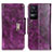 Leather Case Stands Flip Cover Holder N04P for Xiaomi Poco F4 5G Purple