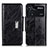 Leather Case Stands Flip Cover Holder N04P for Xiaomi Poco M4 Pro 4G Black