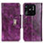 Leather Case Stands Flip Cover Holder N04P for Xiaomi Redmi 10 Power Purple